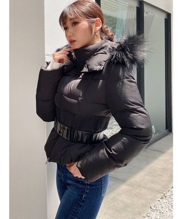 GGベルト付SHORT中綿コート｜ジェイダの通販｜&mall（アンドモール  