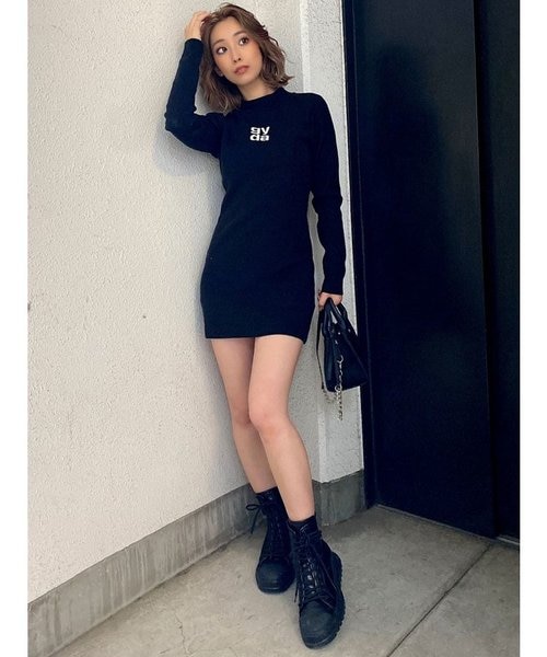 gyda LOGO タイトニットワンピース｜ジェイダの通販｜&mall