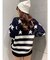 AMERICAN FLAG PATTERN ニットトップス