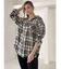 GYDA LOGO PATTERN BIG CHECK シャツ