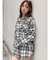 GYDA LOGO PATTERN BIG CHECK シャツ