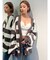 ボーダー LOOSEニットカーディガン