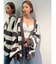 ボーダー LOOSEニットカーディガン