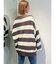 ボーダー LOOSEニットカーディガン