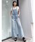 2WAYウエストLOOSEワイドデニムサロペット