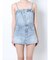 BACKリボンデニムミニワンピース
