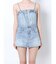 BACKリボンデニムミニワンピース