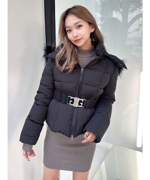 SymmetryGYDAベルト付きショートダウンコート｜ジェイダの通販｜&mall  