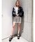 CHECK PATTERN ニットスカートライクショートパンツ