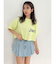 タックプリーツ デニムスカートライクショートパンツ