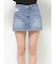 ポケットスウェットデザイン スカートライク デニムショートパンツ