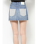 ポケットスウェットデザイン スカートライク デニムショートパンツ