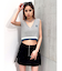 Square gyda Vネックラインニットトップス