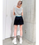 Square gyda Vネックラインニットトップス