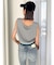 Square gyda Vネックラインニットトップス