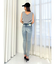 Square gyda Vネックラインニットトップス