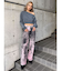 ハイウエスト Tie Dyeワイドデニムパンツ