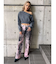 ハイウエスト Tie Dyeワイドデニムパンツ