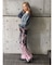 ハイウエスト Tie Dyeワイドデニムパンツ