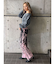 ハイウエスト Tie Dyeワイドデニムパンツ