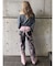 ハイウエスト Tie Dyeワイドデニムパンツ