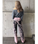 ハイウエスト Tie Dyeワイドデニムパンツ