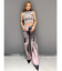 ハイウエスト Tie Dyeワイドデニムパンツ