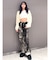 ハイウエスト Tie Dyeワイドデニムパンツ