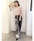 ハイウエスト Tie Dyeワイドデニムパンツ