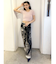 ハイウエスト Tie Dyeワイドデニムパンツ