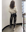 ハイウエスト Tie Dyeワイドデニムパンツ