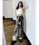 ハイウエスト Tie Dyeワイドデニムパンツ