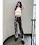 ハイウエスト Tie Dyeワイドデニムパンツ
