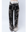 ハイウエスト Tie Dyeワイドデニムパンツ