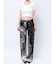 ハイウエスト Tie Dyeワイドデニムパンツ