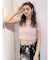 シャギーハーフスリーブニットトップス