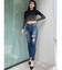 ハイウエストthigh highダメージデニムパンツ