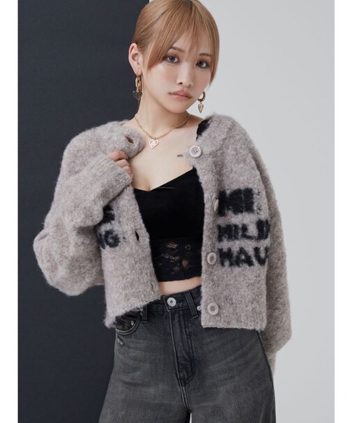 MILIGY Brushedニットカーディガン｜ジェイダの通販｜&mall（アンド 