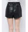 フェイクレザーショートパンツ