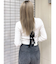 BACKリボンケーブル編みニットトップス