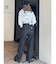 ハイウエストSymmetryGYDA INNER RIPPEDワイドデニムパンツ