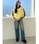 ハイウエストSymmetryGYDA INNER RIPPEDワイドデニムパンツ