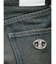 ハイウエストSymmetryGYDA INNER RIPPEDワイドデニムパンツ
