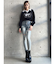 round GY BICOLOR POLOニットトップス