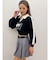 round GY BICOLOR POLOニットトップス