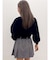 round GY BICOLOR POLOニットトップス
