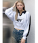 round GY BICOLOR POLOニットトップス