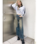 round GY BICOLOR POLOニットトップス