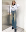 round GY BICOLOR POLOニットトップス