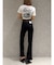 【TINY】ハイウエストBACKクロスフレアパンツ